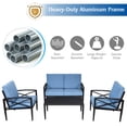 thumbnail image 4 of Patiojoy Ensemble de Conversation de Patio Extérieur en Aluminium de 8 Pcs avec Fauteuils et Table Basse Rembourrés, 4 of 5