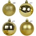 thumbnail image 4 of Jeco 55 Piece Shatterproof Plastic Christmas Ornament Set in Gold, 4 of 4