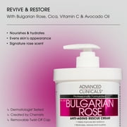 Advanced Clinicals Anti Aging Bulgarian Rose Moisturizing Body Cream, 16 Oz