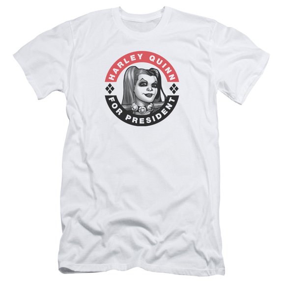 Batman Harley President Circle S/S Adult 30/1 T-Shirt-White