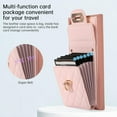thumbnail image 4 of Phone Case for Samsung Galaxy S22 Ultra 5G Wallet Cover with Credit Card Holder Shoulder Crossbody Strap Long Lanyard Leather Cell Accessories S22ultra 22S S 22 S22ultra5g 6.8 Women Girls Pink, 4 of 15