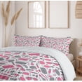 thumbnail image 6 of Ambesonne Feminine Duvet Cover Set, Lipstick Purse Powder Dots, 2-Calking, Purpleblue Pink, 6 of 7