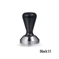 thumbnail image 2 of Injueey Presión de café Tamper Casa de acero inoxidable Hotel Cocina Bebida Polvo Martillo prensado Base plana Accesorios Regalo Juegos de servir café y té Negro 51 mm, 2 of 6