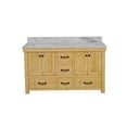 thumbnail image 6 of Tuscany 60" Double Bathroom Vanity with Driftwood Cabinet and Carrara Marble Top, 6 of 6