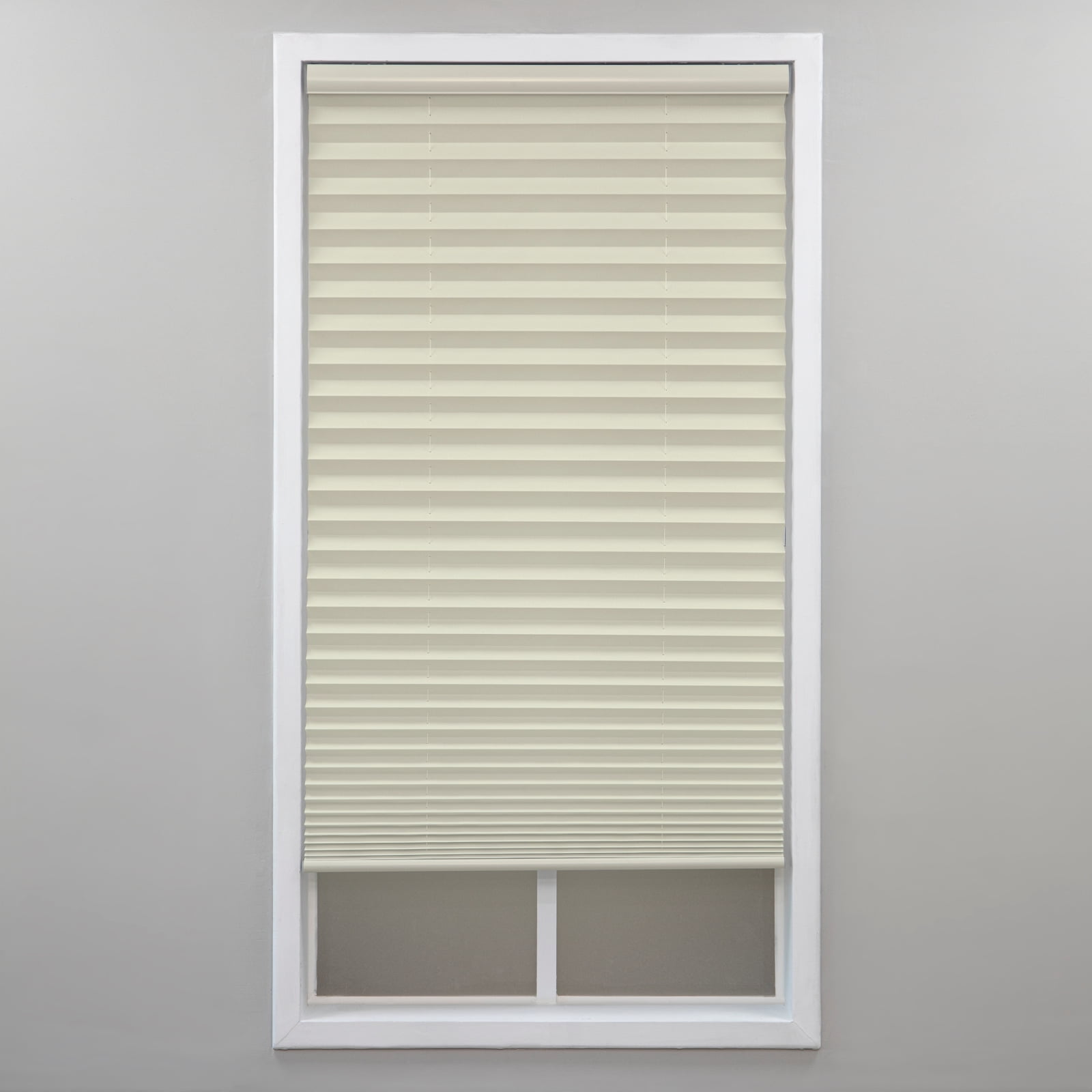 Regal Living Cordless Light Filtering Polyester Pleated Shades, Ecru - 23.5 in. W x 48 in. L