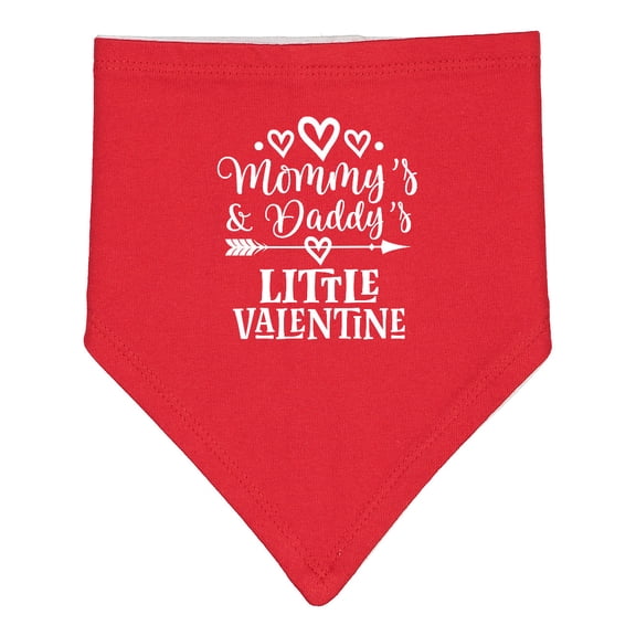 Inktastic Mommy and Daddy Little Valentine Baby Bandana Bib