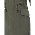 thumbnail image 6 of MixMatchy Women's Faux Suede Lightweight Anorak Utility Hoodie Jacket, 6 of 6