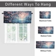 thumbnail image 6 of Cherry Blossom Kitchen Valance Curtains Japanese Style Full Moon Pink Flower Night Rod Pocket Window Valance for Living Room Bathroom Bedroom Kitchen 54 by 18 in, 1 Panel, 6 of 6