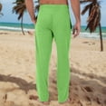 thumbnail image 7 of JGNGSHN Mens Wide Leg Pajamas Pants Drawstring Elastic Waist Solid Color Lounge Pants Pjs Bottoms with Pocket Button Fly Casual Fashion Trousers, 7 of 7