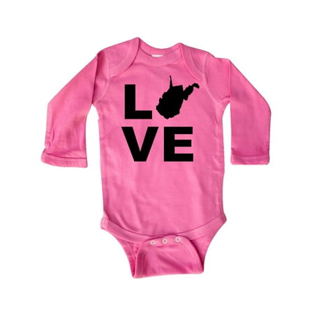 

Inktastic Love West Virginia Gift Baby Boy or Baby Girl Long Sleeve Bodysuit
