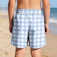 thumbnail image 6 of Guluxicc Boys Swim Trunks with Compression Plaid Kids Printed Beach Shorts Summer Quick Dry Bathing Suit Swimsuit with Pockets, 6 of 10
