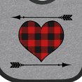 thumbnail image 4 of Inktastic Buffalo Plaid Valentines Day Heart Boys or Girls Baby Bib, 4 of 4