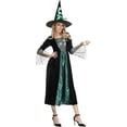 thumbnail image 5 of Halloween Witch Costume for Women, Halloween Gothic Witch Dresses for Fancy Dress Party Green S, 5 of 7