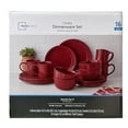 Mainstays Chiara Red Stoneware Dinnerware Set, 16Pieces