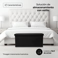 thumbnail image 4 of Baúl Plegable De Almacenamiento Tipo Taburete Con Asiento Acolchonado En Color Negro, 4 of 6