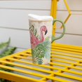 thumbnail image 2 of Ceramic Travel Cup, 17 OZ., w/box, Flamingo, 2 of 3