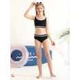 thumbnail image 6 of Usaibhir Girls Swimsuit Two Piece High Waist Athletic Piping Girls Bathing Suit Cute Fashion Classic Bikinis Set Kids Swim Suits 9-15T, 6 of 8