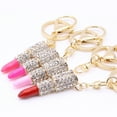 thumbnail image 4 of Naierhg 2Pcs Fashion Rhinestone Keychain Lipstick Key Ring Bag Purse Car Ornament Decoration, 4 of 8