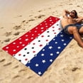 thumbnail image 3 of BZPIZ 4th of July Beach Towels, Red/White/Blue, Highly Absorbent, Quick Dry, Sand Free Lightweight Beach Towel Beach Essentials for Beach Bath Pool Summer & Vacation Independence Day Decorations, 3 of 6