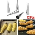 thumbnail image 4 of 12Pcs Stainless Steel Bread Baking Tubes Conical Form Cream Horn Mould Pastry Mold, 4 of 9