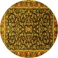 thumbnail image 1 of Ahgly Company Indoor Round Persian Yellow Traditional Area Rugs, 7' Round, 1 of 4