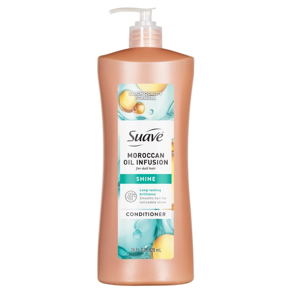 Suave Moroccan Oil Infusion Conditioner For Dull Hair, Shines & Detangles, 28 FL OZ