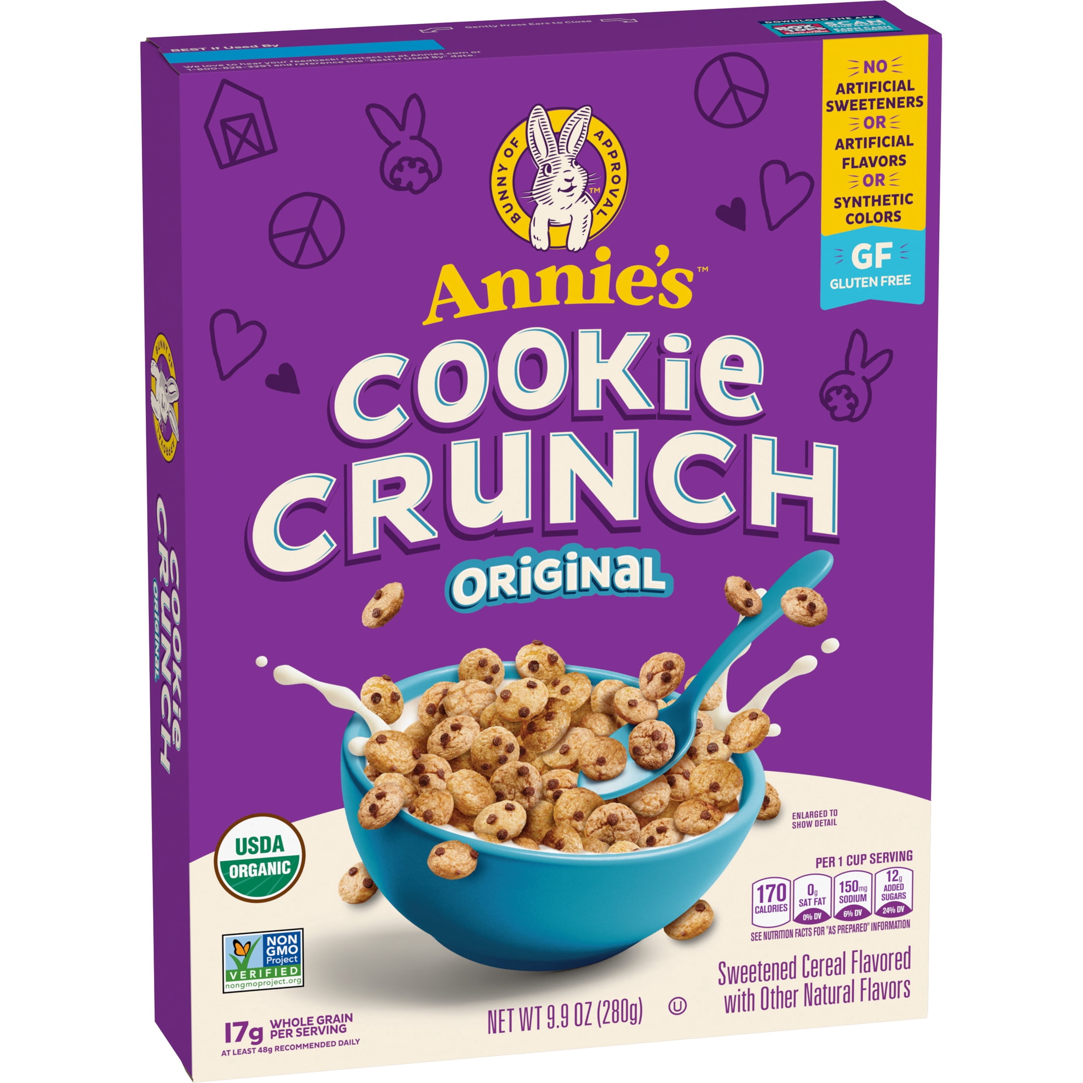 Annie Annie's Cookie Crunch Original Cereal, Organic, Gluten Free, Whole