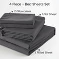thumbnail image 6 of Sasttie Queen Size Sheets Set Brushed Microfiber, 4 Piece Sheet Set Upto 14 Inches Deep Pocket Bedding Sheets & Pillowcases - Grey, 6 of 9