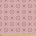 thumbnail image 1 of Geometric Upholstery Fabric by the Yard, Illustration of Various Intricate Shapes and Dots, Decorative Fabric for DIY and Home Accents, Mauve Taupe Pink by Ambesonne, 1 of 5