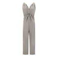 thumbnail image 5 of Fesfesfes Jumpsuit for Women Solid Color Large Size Literary Straps Casual Trousers Jumpsuit, 5 of 5