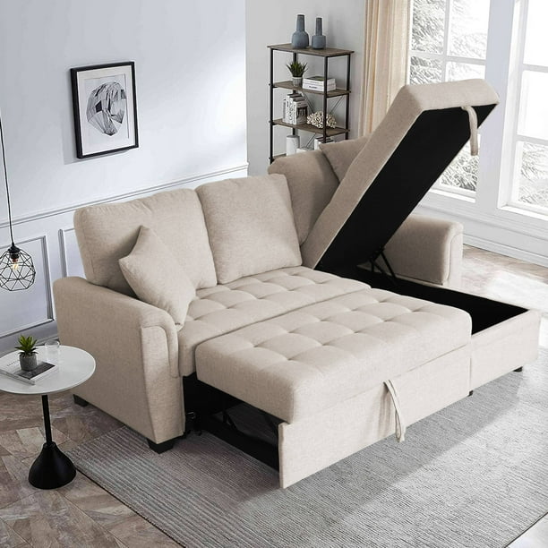 Anysun Sectional Sofa with Storage Chaise LShape Convertible Sofa