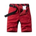 thumbnail image 2 of Jophufed Fashion Men's Pants Pocket Zipper Buttons Solid Leisure Time Tooling Shorts Cargo Pants, 2 of 4