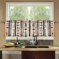 thumbnail image 4 of Yayeee Kitchen Curtains Tier Set of 2 Light Filtering 57"x36" Over Sink Window Panels, Black Abstract Dots, 4 of 7