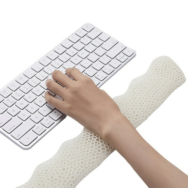 jesticaly Clavier Clavier Prise en Charge de la Mémoire, et Résistant à la Sueur Durable, Confortable pour le Jeu, et Conception pour une Expérience Blanc 35cm