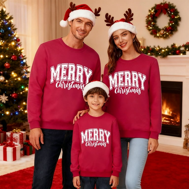 SUYIDA 2025 Family Christmas Outfits | Xmas Jumper Crewneck Party Pullover  Tops for Mom Dad Clothes,Kids,8-9 Years - Walmart.com