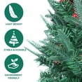 thumbnail image 6 of Uten 7ft Unlit Artificial Christmas Tree with Pine Cones & Red Berries, Includes Foldable Metal Stand for Holiday Christmas Decoration, 6 of 12