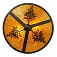 thumbnail image 4 of Meyda Tiffany 146815 Tamarack 2 Light 16" Wide Semi-Flush Ceiling Fixture - Cafe-Noir, 4 of 7