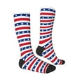thumbnail image 4 of Lsque American Patriotic Stars And Stripes Printed Crew Socks Men's Women's LightWeight Thin Casual Calf Socks ,Knee High Socks,Cotton Socks, 4 of 9