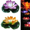 thumbnail image 1 of Visland 4PCS LED Floating Lotus Light Battery Operated-Floating Flower Light Pool Floating Light for Pond Water Fountain Hottub Wedding Decor, 1 of 5