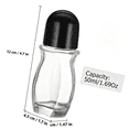 thumbnail image 2 of ACDANC 4 Pcs 50Ml Glass Roll on Bottles,Empty Rollerball Containers for DIY Deodorant Essential Oils Perfume & Skincare Making,Refillable Roller Ball Containers with Black Caps, 2 of 7