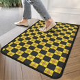 thumbnail image 4 of Yellow and Black Checkerboard Checkered Pattern Door Rugs,Washable Non Slip Door Mats Indoor,Decorative Door Mats,Entry Mat Indoor for Entrance,Bedroom,Kitchen,Bathroom,30"x17", 4 of 6