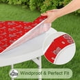 thumbnail image 5 of Red Butterfly Heart Flower Pattern Round Fitted Tablecloth with Elastic Edge,Dining Table Cover Waterproof,Outdoor Round Tablecloth for Camping,Dining,Indoor and Outdoor, 5 of 7