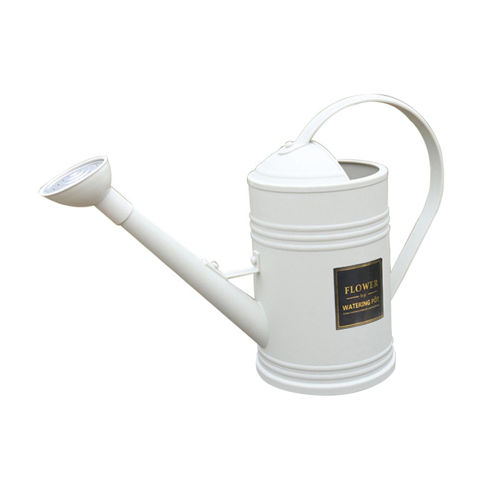 Fzaqwen Garden Watering Can 1.8L Capacity Long Nozzle Watering Bucket for Indoor Outdoor White