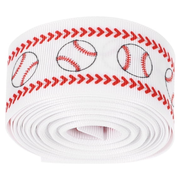 HONMEET Elegant White Baseball Ribbon for Creative DIY and Gift Wrapping