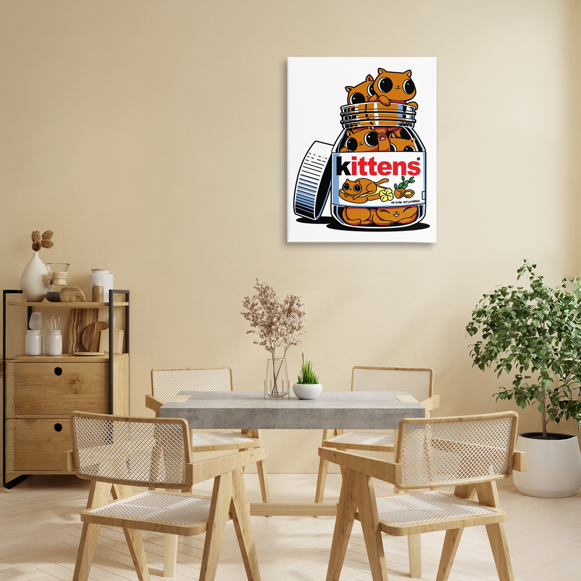 Stupell Industries Hazelnut Spread Cats Canvas Wall Art, design by Tobe Fonseca