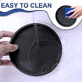 thumbnail image 5 of Pet Silicone Food Mat, Set of 2 Nonslip Waterproof Feeding Bowl Mat with Raised Edges for Food and Water Prevent Spills, Round Eating Tray for Dog Cat Puppy Kitten, 6'' x 6'', 5 of 6