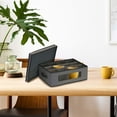 thumbnail image 7 of Household Essentials Mug and Tumbler Vision China Storage Box Chest, Gray, 7 of 7