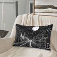 thumbnail image 5 of Naloa Futuristic Moonlit Cityscape Pillowcase, Throw Pillowcase, Wrinkle-Free, Stain-Resistant with Hidden Zipper for Bedroom Sofa-14"x20", 5 of 6