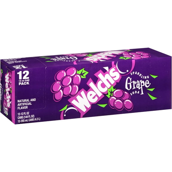 Welch's Sparkling Grape Soda, 12 Fl. Oz., 12 Pack