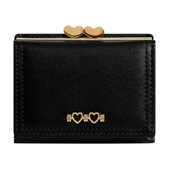 TechWave Fashion Summer Women Purse Tri Fold Clasp Practical Design Solid Color Style Lightweight And Durable Thin Wallets for Men Leather Hide And Wallet Wallet for Men with Zipper Handmade Leather